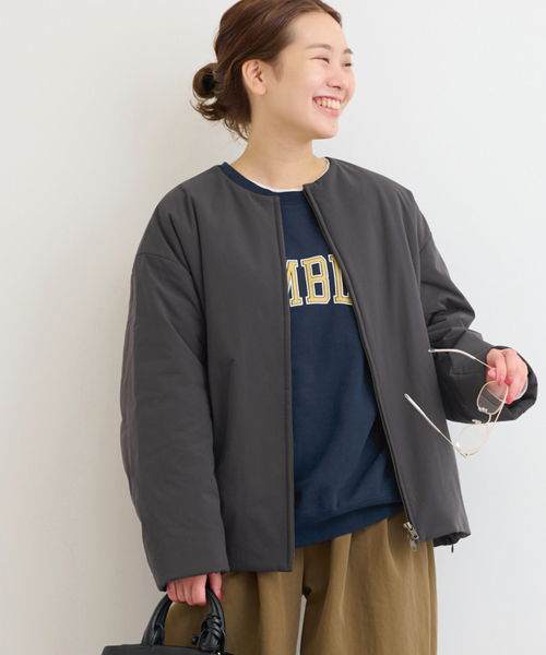 パフィーノーカラーサイドジップブルゾン（その他アウター）｜JOURNAL