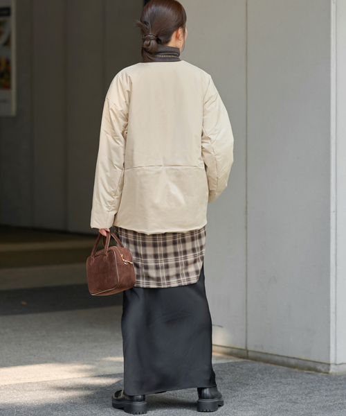 パフィーノーカラーサイドジップブルゾン（その他アウター）｜JOURNAL