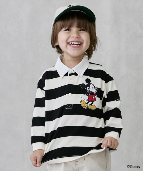 petit main(프티 마인)의 「【Disney】【링크】라거 긴팔 T셔츠(T셔츠/컷소우)】｜네이비