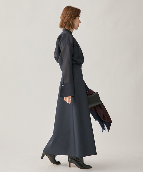 VERMEIL par iena(ヴェルメイユパーイエナ)の「ブライトオーガンジーシャツ(シャツ/ブラウス・レディース・ピンク/ネイビー・FREE)」の11枚目の写真