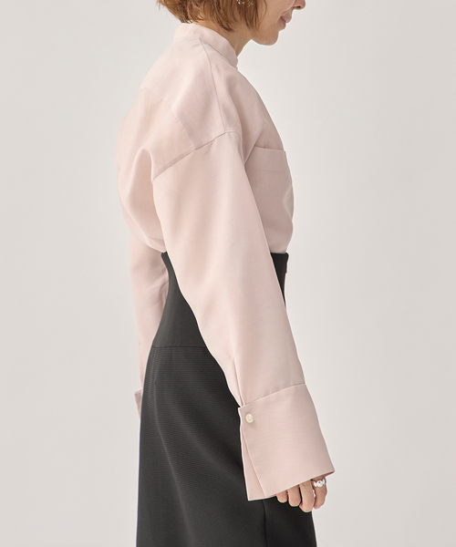 VERMEIL par iena(ヴェルメイユパーイエナ)の「ブライトオーガンジーシャツ(シャツ/ブラウス・レディース・ピンク/ネイビー・FREE)」の14枚目の写真