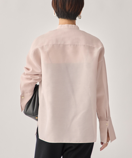 VERMEIL par iena(ヴェルメイユパーイエナ)の「ブライトオーガンジーシャツ(シャツ/ブラウス・レディース・ピンク/ネイビー・FREE)」の22枚目の写真