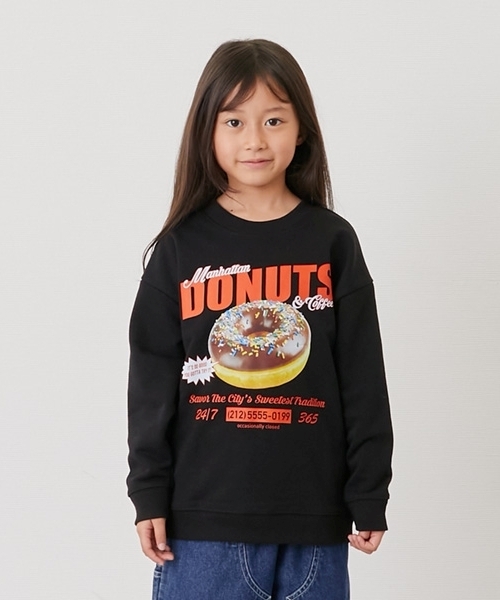 GLAZOS（グラソス）の「【SKIT0LY】【毛玉になりにくい】FOODプリントトレーナー（スウェット・キッズ・ブラック/トップグレー/イエロー・100cm/110cm/140cm/120cm/130cm）」の2枚目の写真