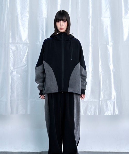 Nora Lily（ノラリリー）の「【Nora Lily】Denim Combo Relax Pants（その他パンツ・メンズ・ブラック系/カーキ系・FREE）」の3枚目の写真