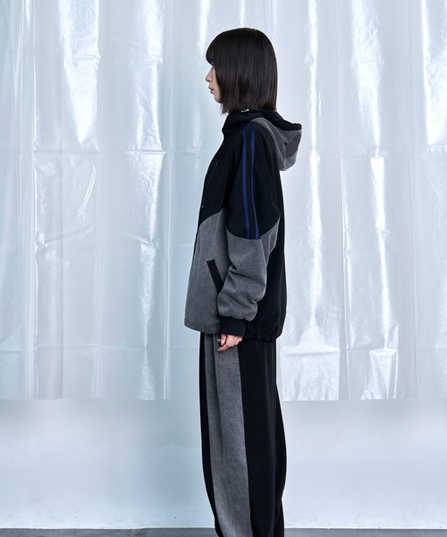 Nora Lily（ノラリリー）の「【Nora Lily】Denim Combo Relax Pants（その他パンツ・メンズ・ブラック系/カーキ系・FREE）」の4枚目の写真