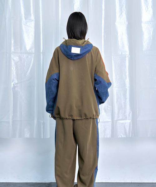 Nora Lily（ノラリリー）の「【Nora Lily】Denim Combo Relax Pants（その他パンツ・メンズ・ブラック系/カーキ系・FREE）」の11枚目の写真