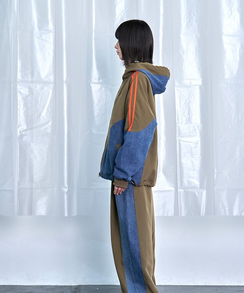 Nora Lily（ノラリリー）の「【Nora Lily】Denim Combo Relax Pants（その他パンツ・メンズ・ブラック系/カーキ系・FREE）」の12枚目の写真