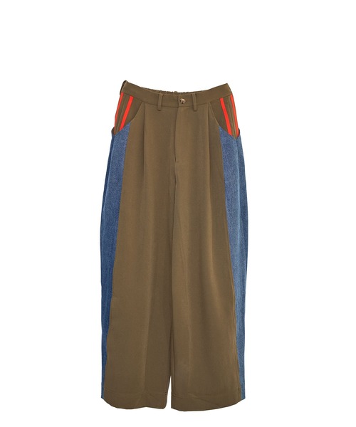 Nora Lily（ノラリリー）の「【Nora Lily】Denim Combo Relax Pants（その他パンツ・メンズ・ブラック系/カーキ系・FREE）」の14枚目の写真