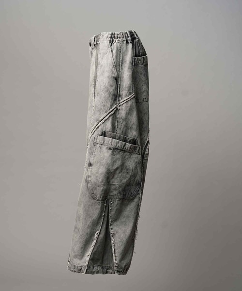 デニム切り替えワイドカーゴエイリアンパンツ【メゾンスペシャル