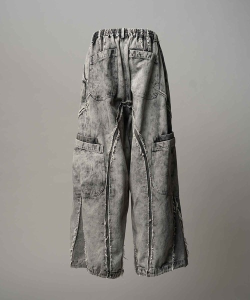 UNISEX》Denim Switching Alien Wide Pants/デニム切り替えエイリアン