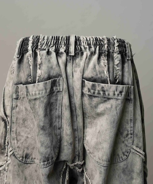 UNISEX》Denim Switching Alien Wide Pants/デニム切り替えエイリアン