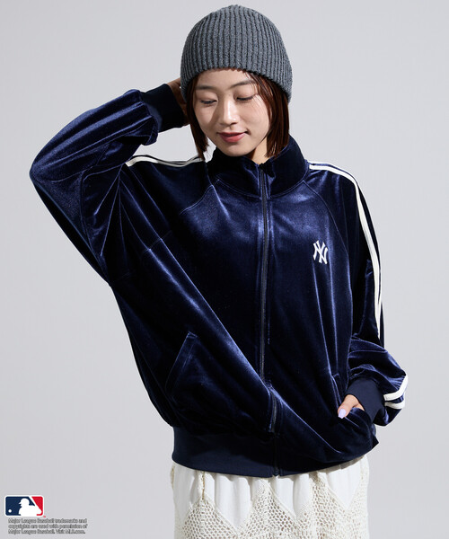 FREAK'S STORE（フリークスストア）の「MLB/エムエルビー MLB ベロアトラックジャケット＜セットアップ対応＞（ジャージ・レディース・オフホワイト/レッド/ネイビー・ﾌﾘ-）」の7枚目の写真