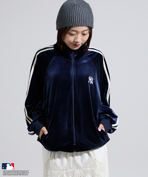 FREAK'S STORE（フリークスストア）の「MLB/エムエルビー MLB ベロアトラックジャケット＜セットアップ対応＞（ジャージ・レディース・オフホワイト/レッド/ネイビー・ﾌﾘ-）」の8枚目の写真