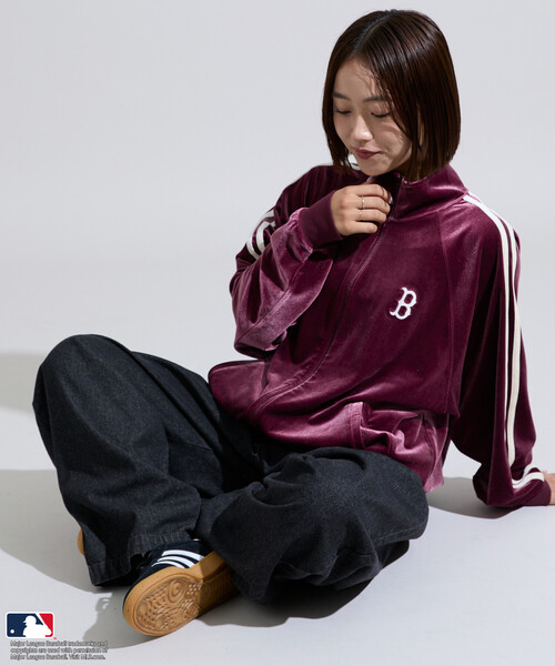 FREAK'S STORE（フリークスストア）の「MLB/エムエルビー MLB ベロアトラックジャケット＜セットアップ対応＞（ジャージ・レディース・オフホワイト/レッド/ネイビー・ﾌﾘ-）」の12枚目の写真