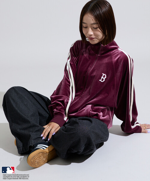 FREAK'S STORE（フリークスストア）の「MLB/エムエルビー MLB ベロアトラックジャケット＜セットアップ対応＞（ジャージ・レディース・オフホワイト/レッド/ネイビー・ﾌﾘ-）」の13枚目の写真