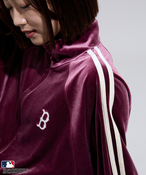 FREAK'S STORE（フリークスストア）の「MLB/エムエルビー MLB ベロアトラックジャケット＜セットアップ対応＞（ジャージ・レディース・オフホワイト/レッド/ネイビー・ﾌﾘ-）」の15枚目の写真