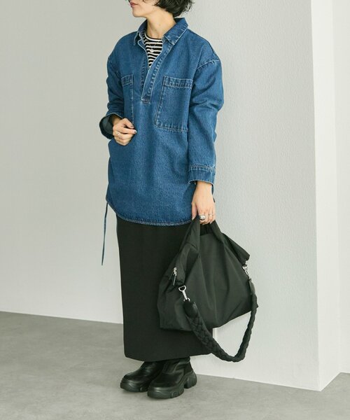 ear PAPILLONNER（イアパピヨネ）の「《撥水/A4サイズ対応》ボストンバッグL（ボストンバッグ・レディース・ブルー/ブラック・FREE）」の22枚目の写真