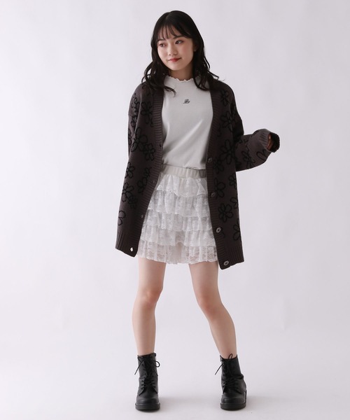 repipi armario(レピピ アルマリオ)の「【吸湿発熱】テレコプチハイメロウトップス(Tシャツ/カットソー・キッズ・ホワイト系その他/ホワイト/ブラック・SMALL/MEDIUM/LARGE)」の5枚目の写真