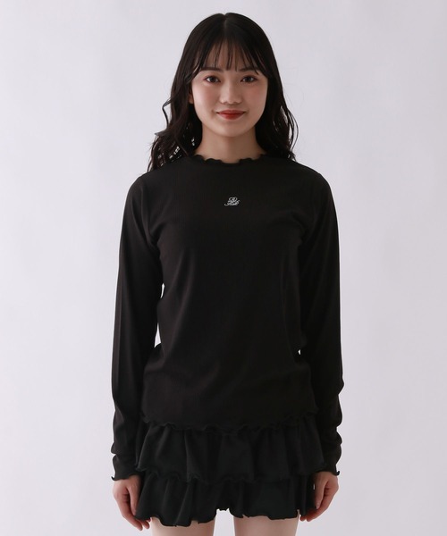 repipi armario(レピピ アルマリオ)の「【吸湿発熱】テレコプチハイメロウトップス(Tシャツ/カットソー・キッズ・ホワイト系その他/ホワイト/ブラック・SMALL/MEDIUM/LARGE)」の9枚目の写真