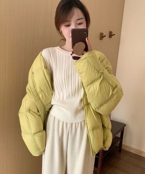 L LABEL(エルラベル)の「リブウエスト切替プリーツニット(ニット/セーター・レディース・ブラック/グレー/ホワイト/レッド・FREE)」の18枚目の写真