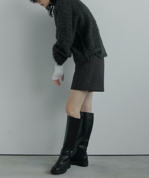 anuke/アンヌーク】Eco leather Long Boots/エコレザーロング