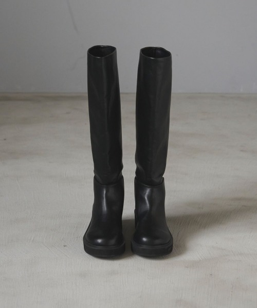 anuke/アンヌーク】Eco leather Long Boots/エコレザーロングブーツ
