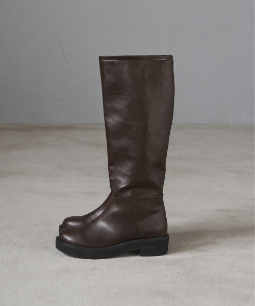 anuke(アンヌーク)の「【anuke/アンヌーク】Ecoleather Long Boots/エコレザーロングブーツ(ブーツ・レディース・ブラック/ダークブラウン・36/37/38)」の20枚目の写真