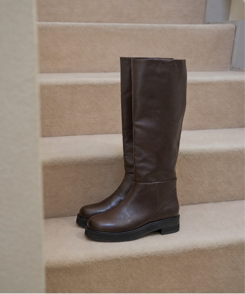 anuke(アンヌーク)の「【anuke/アンヌーク】Ecoleather Long Boots/エコレザーロングブーツ(ブーツ・レディース・ブラック/ダークブラウン・36/37/38)」の21枚目の写真