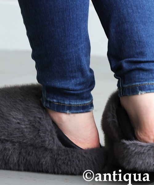 antiqua(アンティカ)の「ファー体幹スリッポン(スリッポン・レディース・グレー/ブラック・M/LL/L)」の14枚目の写真