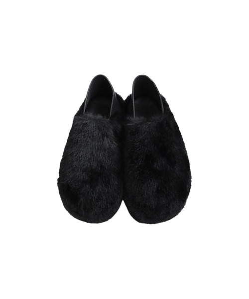 antiqua(アンティカ)の「ファー体幹スリッポン(スリッポン・レディース・グレー/ブラック・M/LL/L)」の4枚目の写真