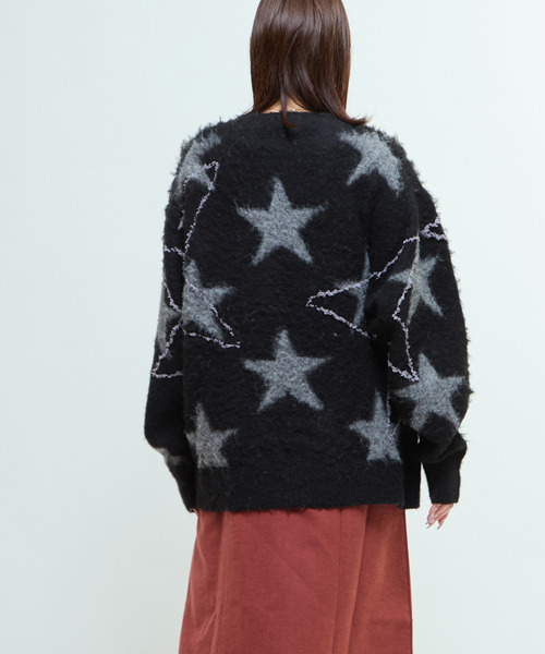 CONVERSE TOKYO(コンバーストウキョウ)の「STAR★ ALLOVER STITCH KNIT PULLOVER(ニット/セーター・レディース・ブラック/グレー/ブルー・SMALL/MEDIUM)」の10枚目の写真