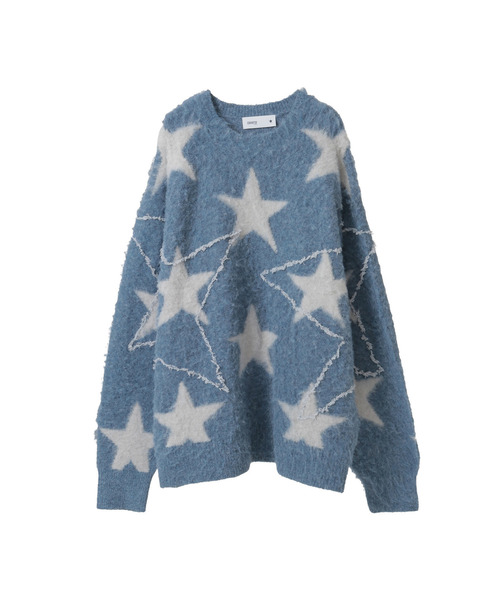 CONVERSE TOKYO(コンバーストウキョウ)の「STAR★ ALLOVER STITCH KNIT PULLOVER(ニット/セーター・レディース・ブラック/グレー/ブルー・SMALL/MEDIUM)」の22枚目の写真