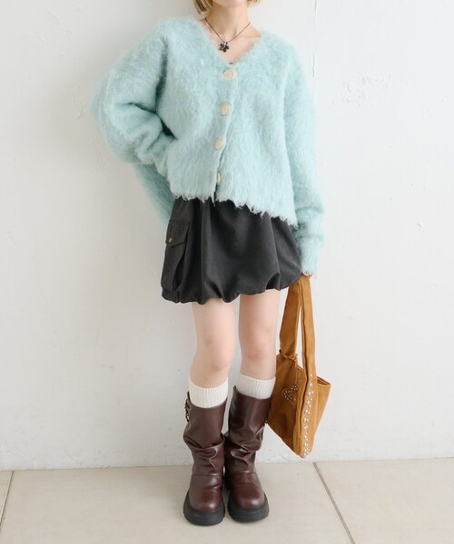 w closet（ダブルクローゼット）の「バルーンカーゴスカート（スカート・レディース・カーキ/ブラック/アイボリー・FREE）」の14枚目の写真