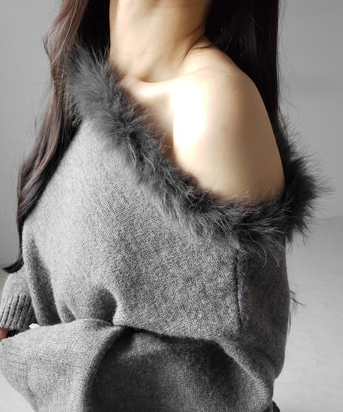 ルミニョヨン　ニットセット　ブラック ニット セットアップ レディース 長袖 トップス ショートパンツ 2点