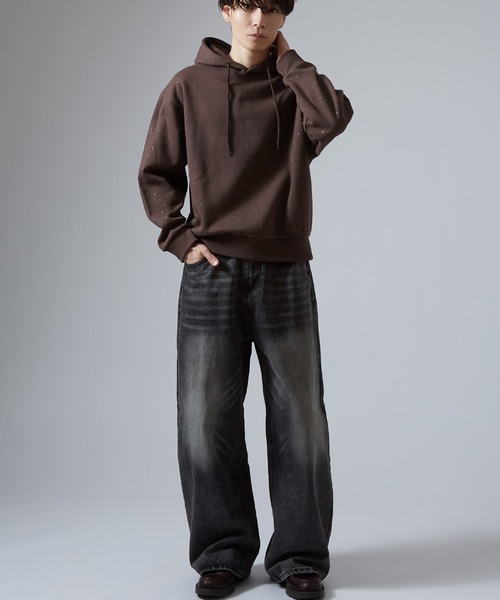 improves（インプローブス）の「ラメ裏起毛 スウェットパーカー（パーカー・メンズ・ネイビー/ブラウン/ブラック・LARGE/MEDIUM）」の17枚目の写真