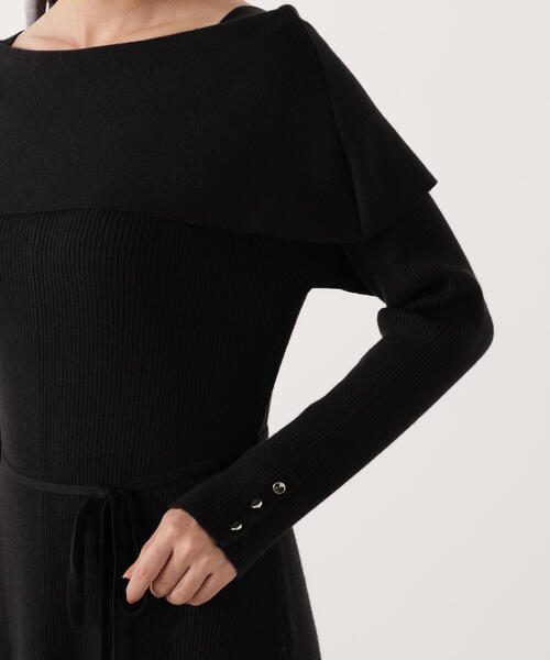 PROPORTION BODY DRESSING（プロポーションボディドレッシング）の「オフショルリブニットワンピース / 1215240112（ワンピース・レディース・ダークグレー/レッド/ブラック・MEDIUM/P/S）」の10枚目の写真