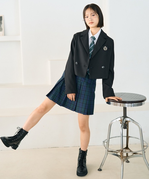 LOVETOXIC（ラブトキシック）の「【卒服・セレモニー】ボックスプリーツスカパン（スーツスカート・キッズ・ブラック/ネイビー/ライトグレー/カラフル・M:150cm/L:160cm）」の19枚目の写真