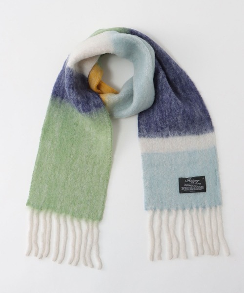 Three Four Time(スリーフォータイム)の「マルチカラーブークレーマフラー(ストール/ショール・レディース・ブルー系その他/イエロー系その他/ピンク系その他・FREE)」の14枚目の写真