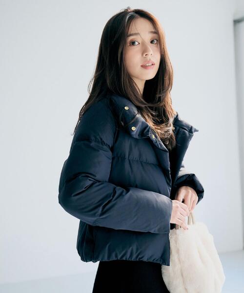 KAWADAダウンショートコート【撥水/洗濯機OK/静電気防止裏地】《XS～LL