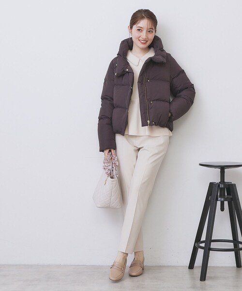 index（インデックス）の「KAWADAダウンショートコート【撥水/洗濯機OK/静電気防止裏地】《XS～LL》（ダウンジャケット/コート・レディース・ブラック/ブラウン系その他/ネイビー系5/ナチュラル/アイボリー系7・34/36/38/40/42）」の22枚目の写真