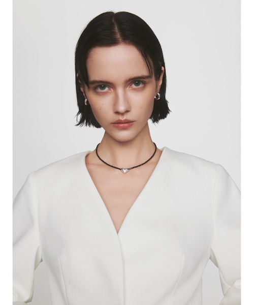 quip queint（クイップクエイント）の「【quip queint】noa black necklace/ノア ブラック ネックレス（ネックレス・レディース・ブラック・FREE）」の2枚目の写真