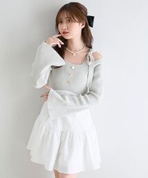 MAJESTIC LEGON | ショルダーリボンコルセットミニワンピ(ワンピース)