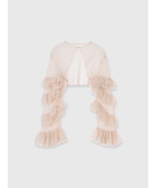 セール】ラッフルスリーブチュールボレロSETキャミドレス（ドレス