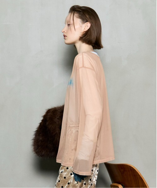 MAISON SPECIAL(メゾンスペシャル)の「Sheer Layered Long Sleeve T-shirt / シアーレイヤードロンTee(Tシャツ/カットソー・レディース・ベージュ/ブラック/ブルー・FREE)」の6枚目の写真