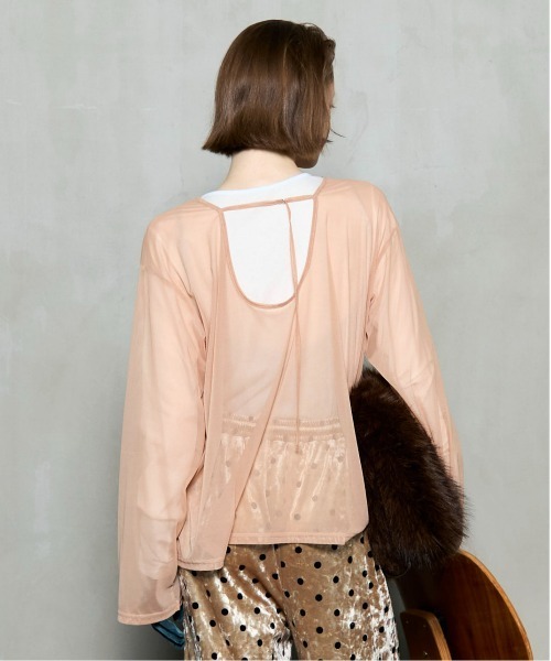 MAISON SPECIAL(メゾンスペシャル)の「Sheer Layered Long Sleeve T-shirt / シアーレイヤードロンTee(Tシャツ/カットソー・レディース・ベージュ/ブラック/ブルー・FREE)」の7枚目の写真