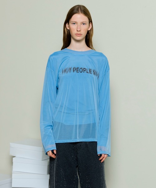MAISON SPECIAL(メゾンスペシャル)の「Sheer Layered Long Sleeve T-shirt / シアーレイヤードロンTee(Tシャツ/カットソー・レディース・ベージュ/ブラック/ブルー・FREE)」の8枚目の写真