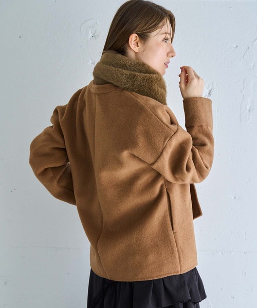 NOELA（ノエラ）の「ファーストール付きリバーミドルコート（その他アウター・レディース・レッド/キャメル・フリー）」の11枚目の写真