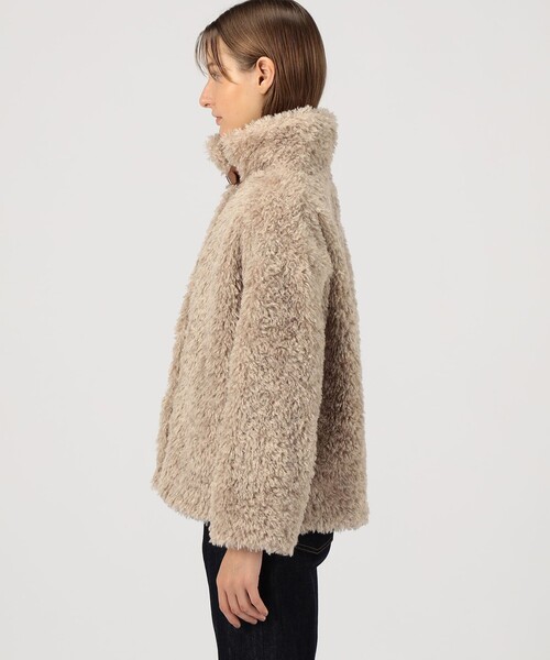 HERNO カーリーエコファー レザーベルトブルゾン（ブルゾン）｜HERNO