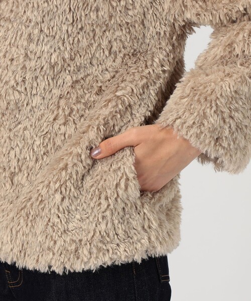 HERNO カーリーエコファー レザーベルトブルゾン（ブルゾン）｜HERNO