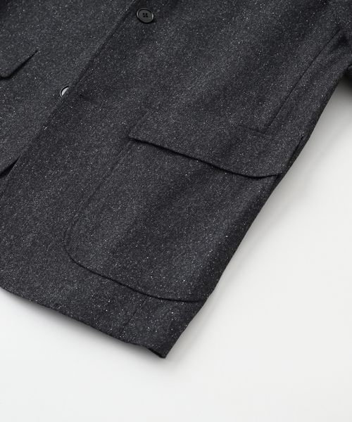 Couture d'adam(クチュールドアダム)の「COUTURE D’ADAM (クチュール ド アダム) 別注 SACK ジャケット(Silk Nep)(その他アウター・メンズ・グレー・40/42)」の4枚目の写真